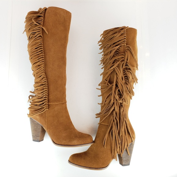 Steve Madden Shoes - Steve Madden Calissa Suede Fringe Boots